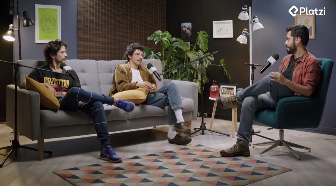 Set de grabación de un podcast